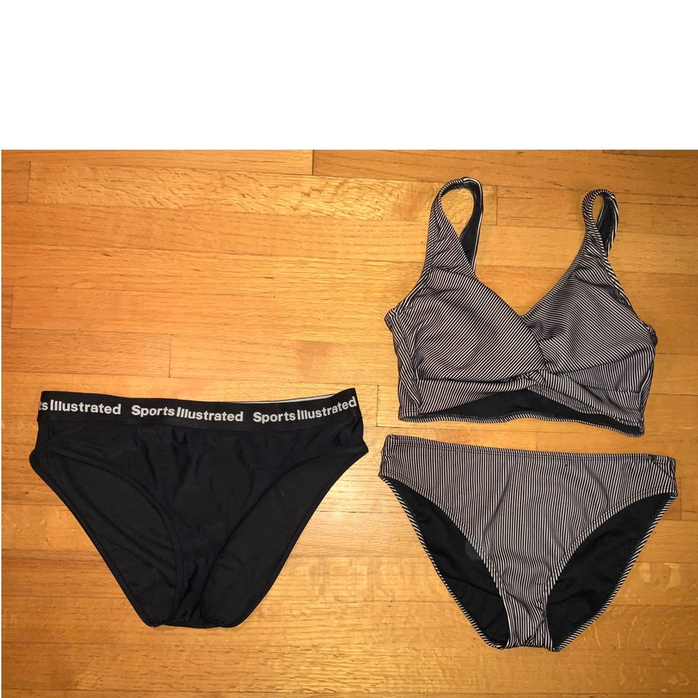Sports Illustrated Swim Black and White Bikini Set